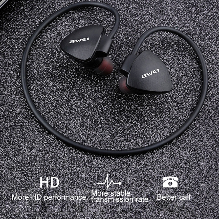 A847BL Outdoor Sports IPX4 Waterproof Anti-sweat Fashion After Hanging Design Stereo Bluetooth Earphone(Black) - free shipping - PMC TechLife - Order now!