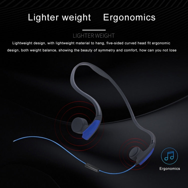 Rear Hanging Wire-Controlled Bone Conduction Outdoor Sports Headphone(Black) - free shipping - PMC TechLife - Order now!