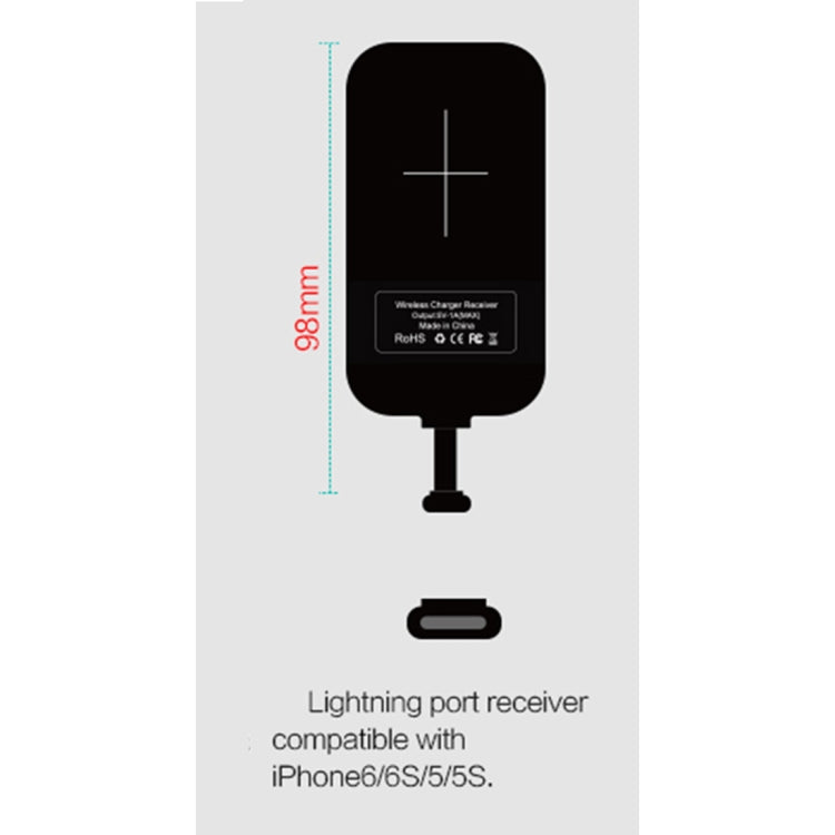 NILLKIN Magic Tag QI Standard Wireless Charging Receiver for iPhone 7 / 6s / 6 / 5S / 5, with 8 Pin Port, Length: 98mm - free shipping - PMC TechLife - Order now!