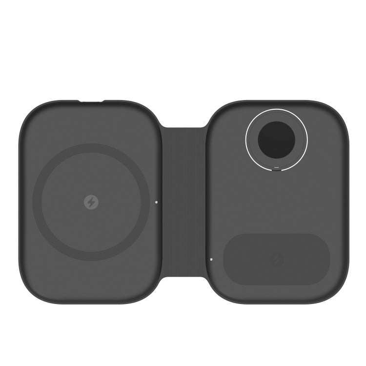 F20 3 in 1 15W Multi-function Magnetic Folding Wireless Charger for iPhone Series & Apple Watches & AirPods(Black) - Wireless Charger by PMC TechLife | Online Shopping South Africa | PMC TechLife
