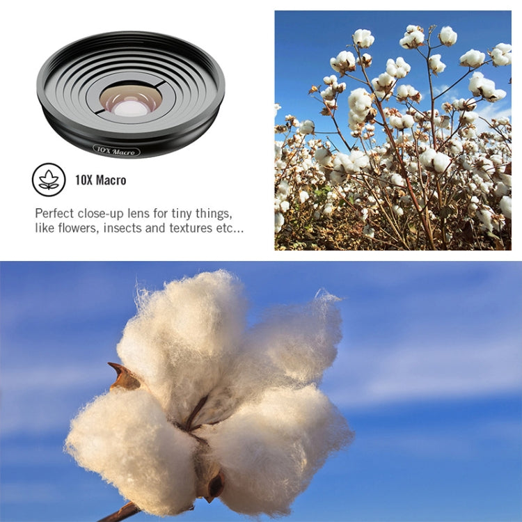 APEXEL APL-HB10X Macro Lens Telephoto Clip + Star Light Filter + CPL Phone Lens Kit - free shipping - PMC TechLife - Order now!