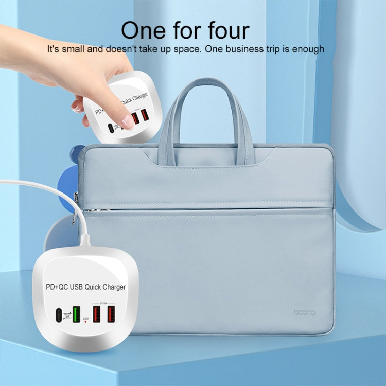 WLX-T3P 4 In 1 PD + QC Multi-function Smart Fast Charging USB Charger(UK Plug) - Multifunction Charger by PMC TechLife | Online Shopping South Africa | PMC TechLife