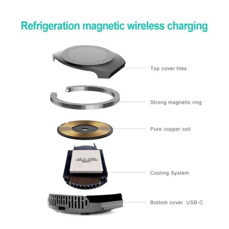 ETG755 15W Refrigeration Magnetic Wireless Charger(Black) - Wireless Charger by PMC TechLife | Online Shopping South Africa | PMC TechLife