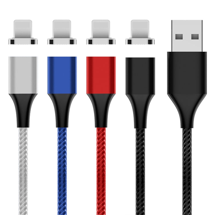 M11 3A USB to 8 Pin Nylon Braided Magnetic Data Cable, Cable Length: 2m (Silver) - Charging Cable & Head by PMC TechLife | Online Shopping South Africa | PMC TechLife