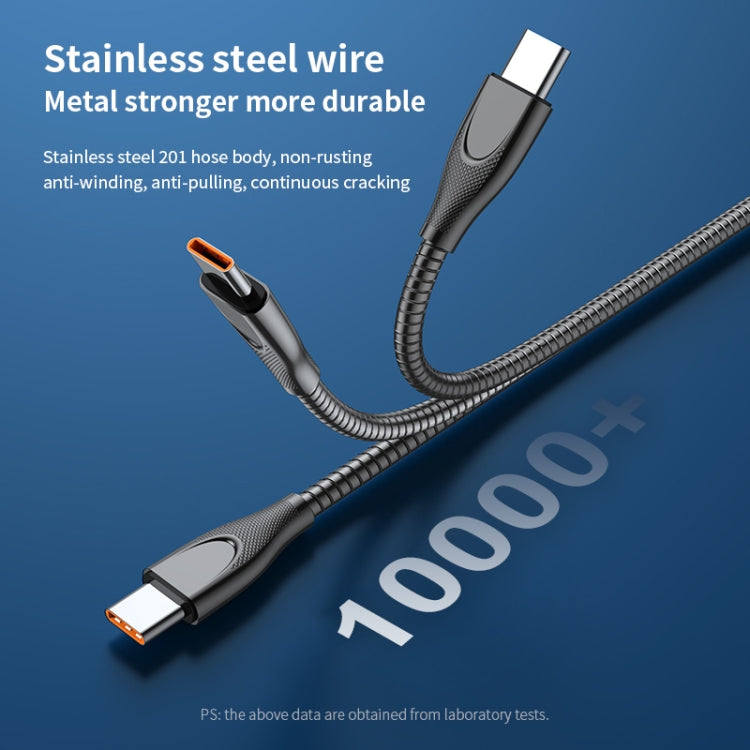ADC-009 USB to 8 Pin Zinc Alloy Hose Fast Charging Data Cable, Cable Length: 1m (Gun Metal) - Normal Style Cable by PMC TechLife | Online Shopping South Africa | PMC TechLife