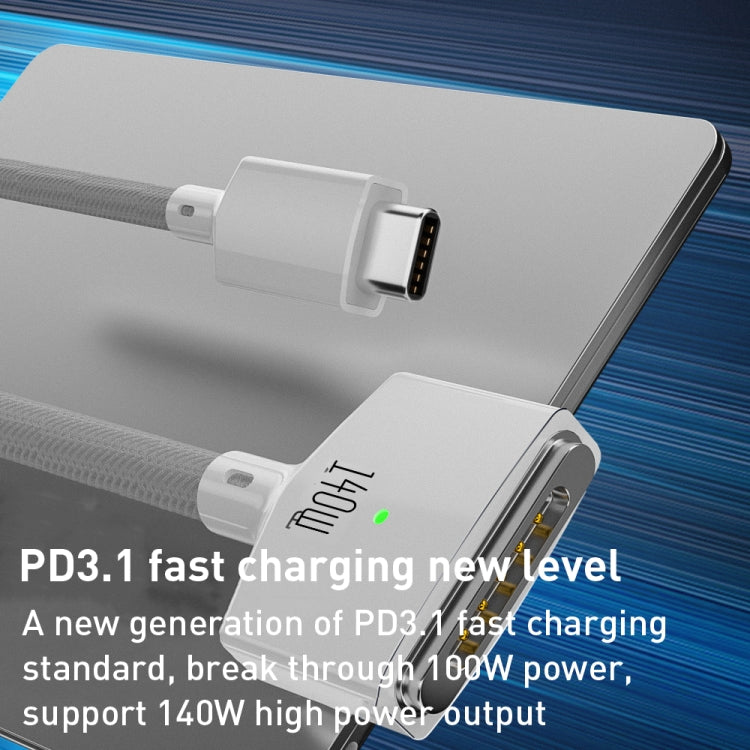 140W USB-C / Type-C to MagSafe 3 Magnetic Fast Charging Cable, Length:2m (Black) - Cable & Adapter by PMC TechLife | Online Shopping South Africa | PMC TechLife