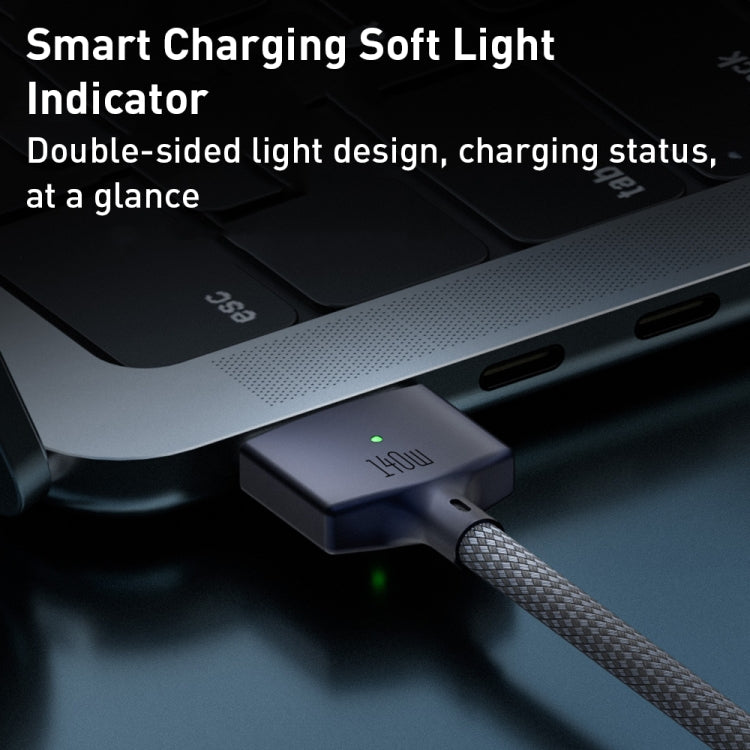 140W USB-C / Type-C to MagSafe 3 Magnetic Fast Charging Cable, Length:2m (Black) - Cable & Adapter by PMC TechLife | Online Shopping South Africa | PMC TechLife