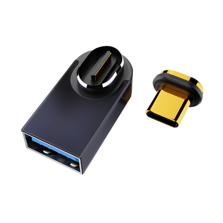 10 Gbps USB Female to Type-C Male Magnetic Magnetic Medium Elbow Charging Adapter - Converter & Adapter by PMC TechLife | Online Shopping South Africa | PMC TechLife