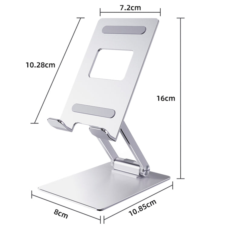 R-JUST SJ33 Aluminum Alloy Folding Phone / Tablet Stand(Silver) - Desktop Holder by R-JUST | Online Shopping South Africa | PMC TechLife | Buy Now Pay Later Mobicred