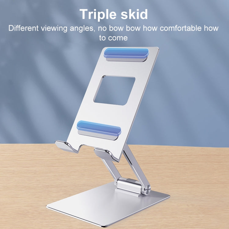 R-JUST SJ33 Aluminum Alloy Folding Phone / Tablet Stand(Silver) - Desktop Holder by R-JUST | Online Shopping South Africa | PMC TechLife | Buy Now Pay Later Mobicred