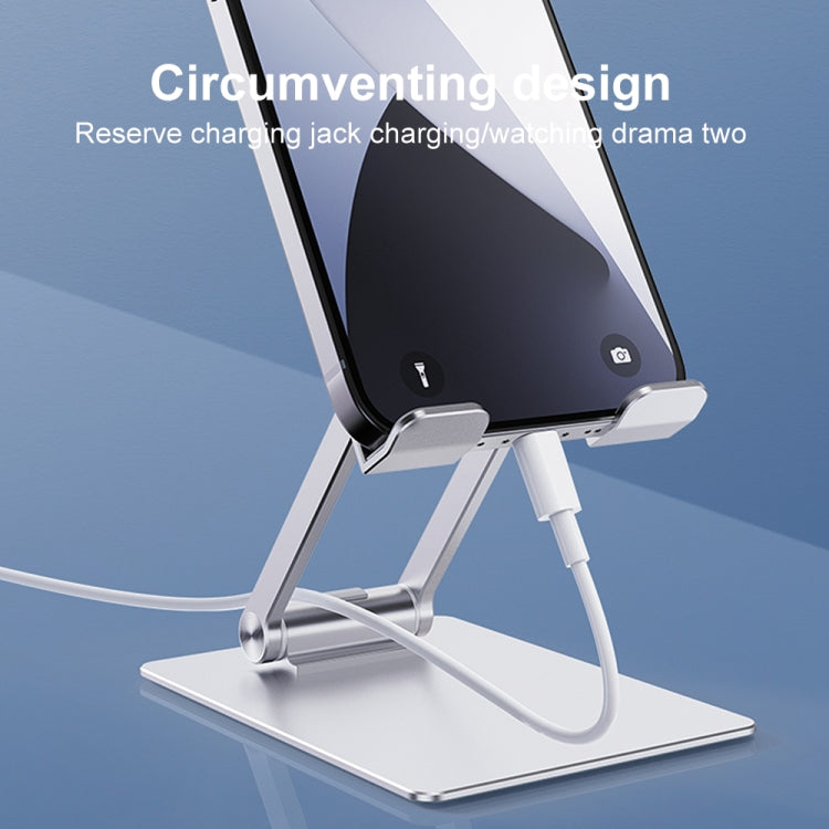 R-JUST SJ33 Aluminum Alloy Folding Phone / Tablet Stand(Silver) - Desktop Holder by R-JUST | Online Shopping South Africa | PMC TechLife | Buy Now Pay Later Mobicred