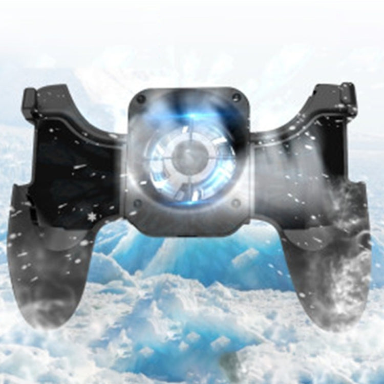 S-02 Six-finger Linkage Cool Wind Cooling Mobile Phone Gamepad with Bracket, Suitable for 4.7-6.5 inch Mobile Phones - Cooling Fan Radiator by PMC TechLife | Online Shopping South Africa | PMC TechLife