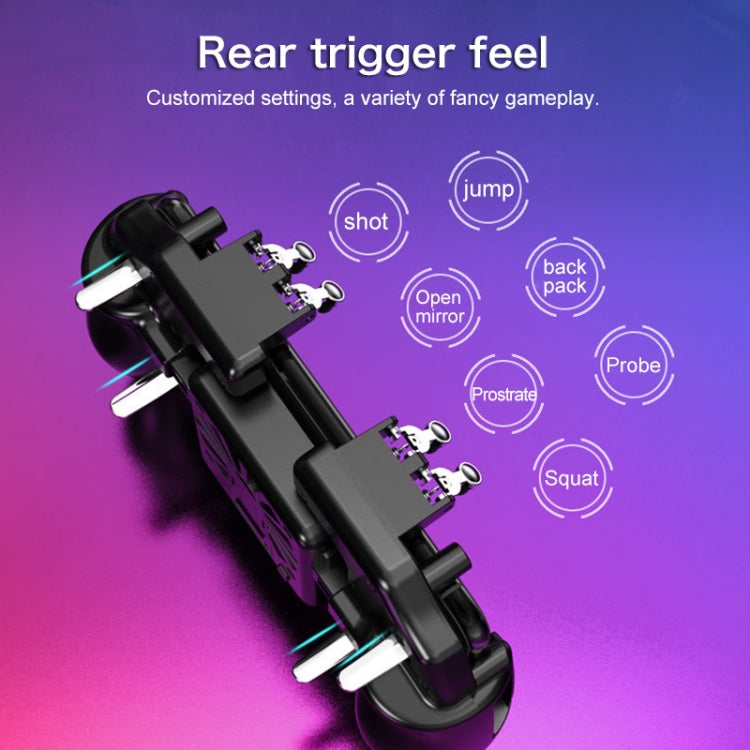 S-02 Six-finger Linkage Cool Wind Cooling Mobile Phone Gamepad with Bracket, Suitable for 4.7-6.5 inch Mobile Phones - Cooling Fan Radiator by PMC TechLife | Online Shopping South Africa | PMC TechLife