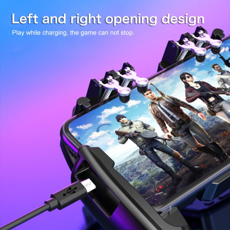 S-02 Six-finger Linkage Cool Wind Cooling Mobile Phone Gamepad with Bracket, Suitable for 4.7-6.5 inch Mobile Phones - Cooling Fan Radiator by PMC TechLife | Online Shopping South Africa | PMC TechLife