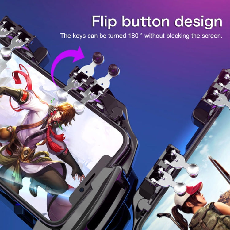 S-03 Six-finger Linkage Semiconductor Cooling Mobile Phone Gamepad with Bracket, Suitable for 4.7-6.5 inch Mobile Phones - Cooling Fan Radiator by PMC TechLife | Online Shopping South Africa | PMC TechLife