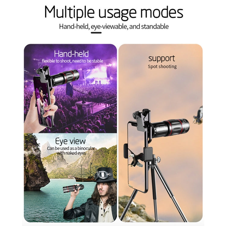 W28-QK Mobile Phone Universal Lens Telescope 28X Big Pocket + Shelf Set - free shipping - PMC TechLife - Order now!