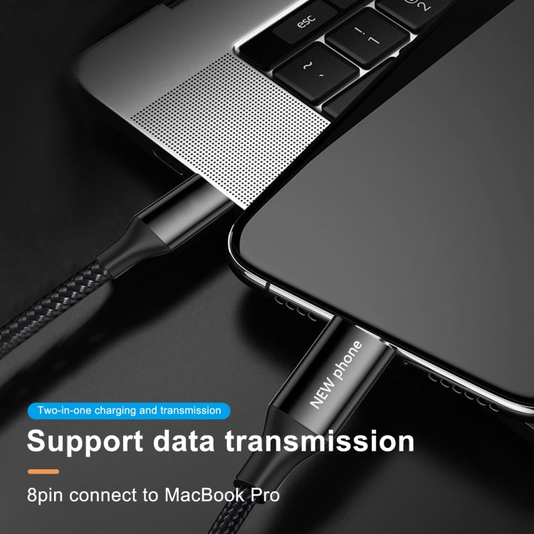 5V 2A 8 Pin Male to 8 Pin Male Braided Data Cable - Normal Style Cable by PMC TechLife | Online Shopping South Africa | PMC TechLife