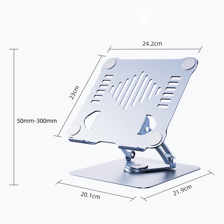 R-JUST HZ39 Triangular Swivel Lift Laptop Stand (Silver) - free shipping - PMC TechLife - Order now!