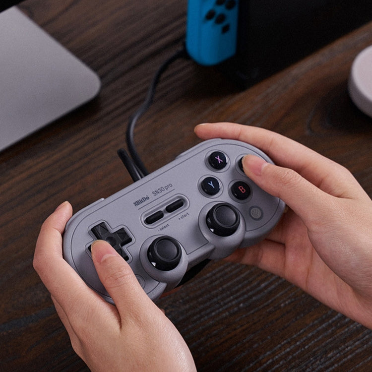 8Bitdo SN30 PRO USB Wired Gamepad Joystick for Swith / Steam / PC(Grey) - Controller Gamepad by 8BitDo | Online Shopping South Africa | PMC TechLife