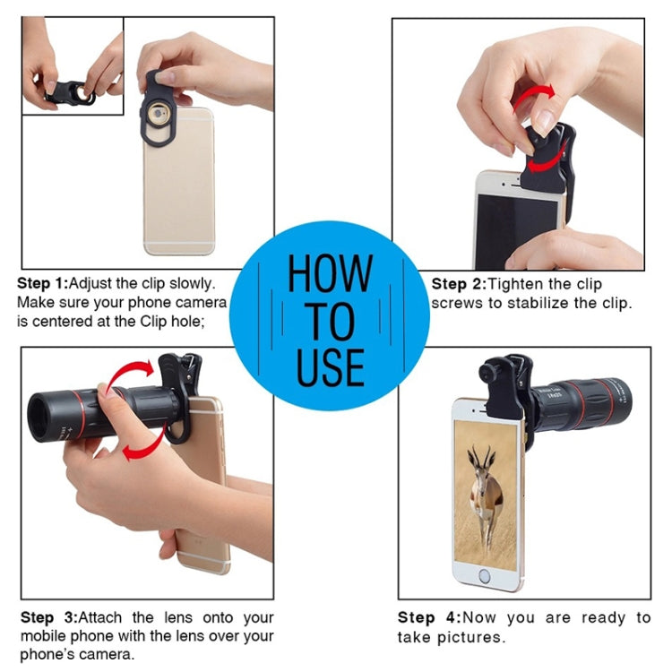 APEXEL APL-T18XBZJ5 4 in 1 18X Telescope + 0.63X Wide Lens + 198 Degrees Fisheye Lens + 15X Macro Lens Universal External Camera Phone Lens - Combination Lens by APEXEL | Online Shopping South Africa | PMC TechLife