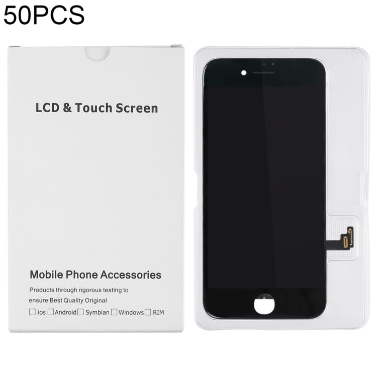 50 PCS Cardboard Packaging White Box for iPhone 8 Plus / 7 Plus LCD Screen and Digitizer Full Assembly - free shipping - PMC TechLife - Order now!