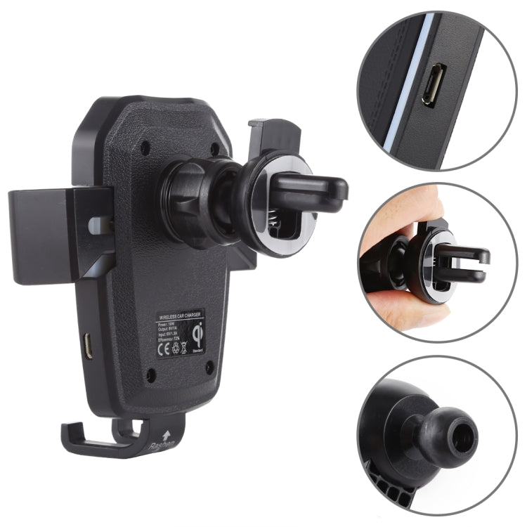 K81 10W QI Universal Rotating Gravity Induction Car Wireless Charging Mobile Phone Holder with Suction Cup - Wireless Charger Holders by PMC TechLife | Online Shopping South Africa | PMC TechLife