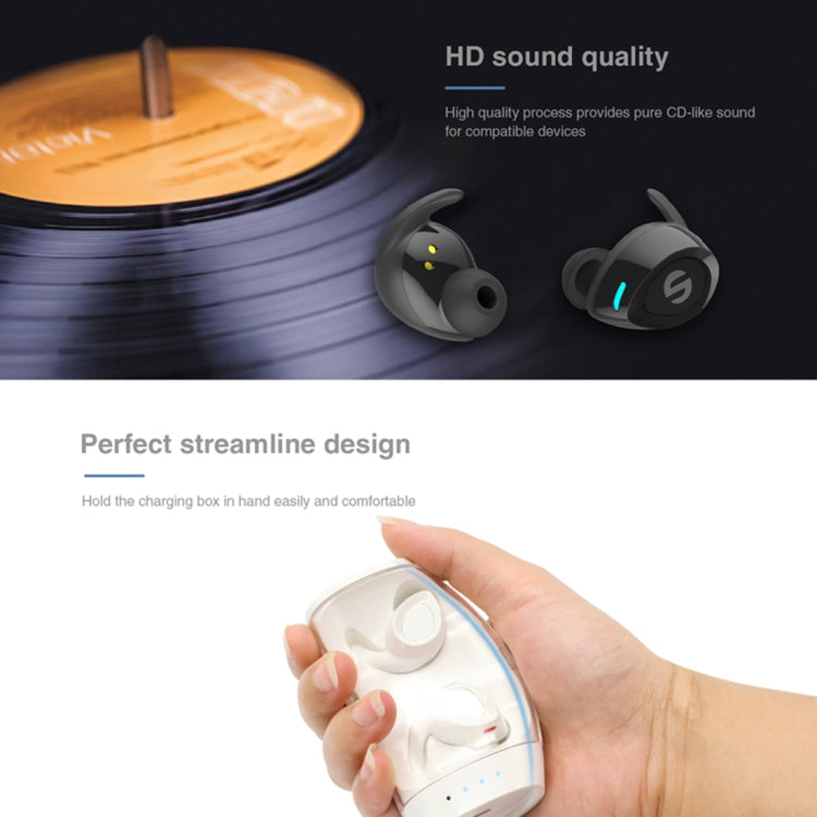 Universe Sweat-proof Earbuds Sports Wireless Bluetooth V4.2 Stereo Headset with Charging Case, For iPhone, Samsung, Huawei, Xiaomi, HTC and Other Smartphones(Black) - Bluetooth Earphone by PMC TechLife | Online Shopping South Africa | PMC TechLife