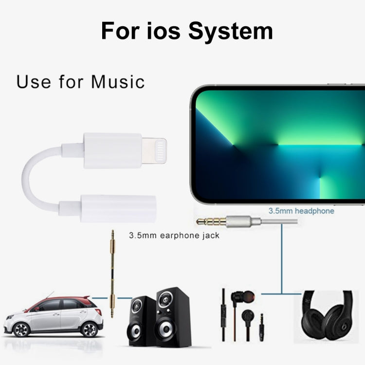 8 Pin Male to 3.5mm Female Audio Adapter Cable, Need to Connect Bluetooth, Length: about 7.5cm - Earphone Adapter by PMC TechLife | Online Shopping South Africa | PMC TechLife