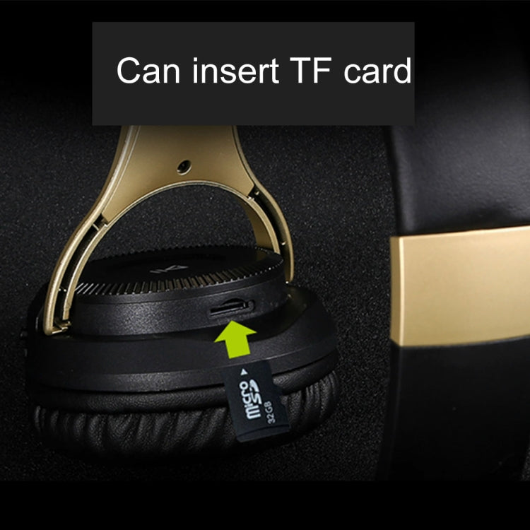 ZEALOT B26T Stereo Wired Wireless Bluetooth 4.0 Subwoofer Headset with 3.5mm Universal Audio Cable Jack & HD Microphone, For Mobile Phones & Tablets & Laptops, Support 32GB TF Card Maximum(Gold) - Headset & Headphone by ZEALOT | Online Shopping South Africa | PMC TechLife | Buy Now Pay Later Mobicred