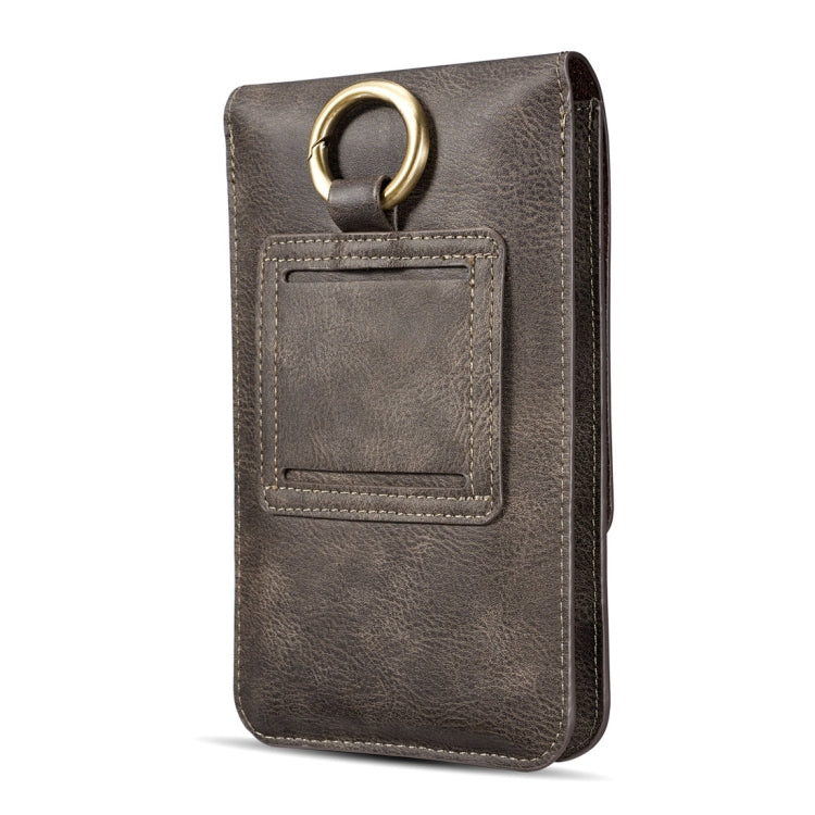 DG.MING Universal Cowskin Leather Protective Case Bag Waist Bag with Card Slots & Hook, For iPhone, Samsung, Sony, Huawei, Meizu, Lenovo, ASUS, Oneplus, Xiaomi, Cubot, Ulefone, Letv, DOOGEE, Vkworld, and other Smartphones Below 6.5 inch(Grey) - free shipping - PMC TechLife - Order now!
