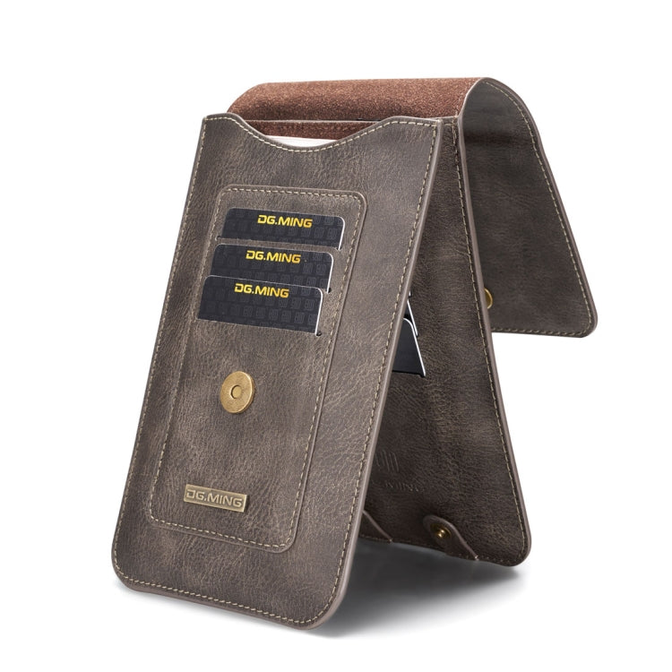 DG.MING Universal Cowskin Leather Protective Case Bag Waist Bag with Card Slots & Hook, For iPhone, Samsung, Sony, Huawei, Meizu, Lenovo, ASUS, Oneplus, Xiaomi, Cubot, Ulefone, Letv, DOOGEE, Vkworld, and other Smartphones Below 6.5 inch(Grey) - free shipping - PMC TechLife - Order now!