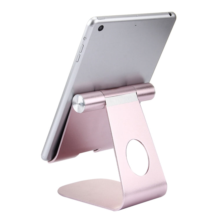 Exquisite Folding Adjustable Pivot Aluminium Alloy Desktop Holder Stand DOCK Cradle(Rose Gold) - Desktop Holder by PMC TechLife | Online Shopping South Africa | PMC TechLife