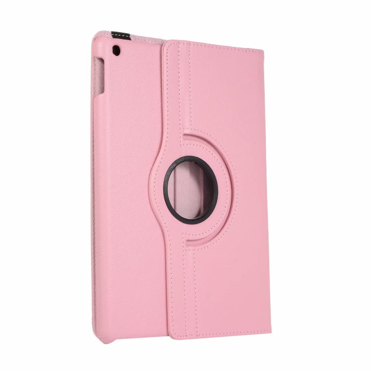 For iPad 10.2 / iPad Air 2019 10.5 / iPad 10.2 2020 Litchi Texture Horizontal Flip 360 Degrees Rotation Leather Case(Pink) - iPad 10.2 Cases by PMC TechLife | Online Shopping South Africa | PMC TechLife | Buy Now Pay Later Mobicred