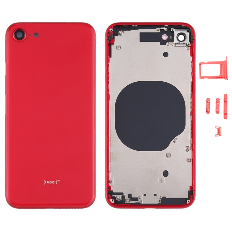 Battery Back Cover with Camera Lens Cover & SIM Card Tray & Side keys for iPhone SE 2020(Red) - SE 2nd Generation Parts by PMC TechLife | Online Shopping South Africa | PMC TechLife