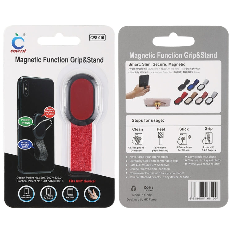 CPS-016 Universal Finger Strap Grip Self Holder Mobile Phone Stand(Red) - Ring Holder by PMC TechLife | Online Shopping South Africa | PMC TechLife