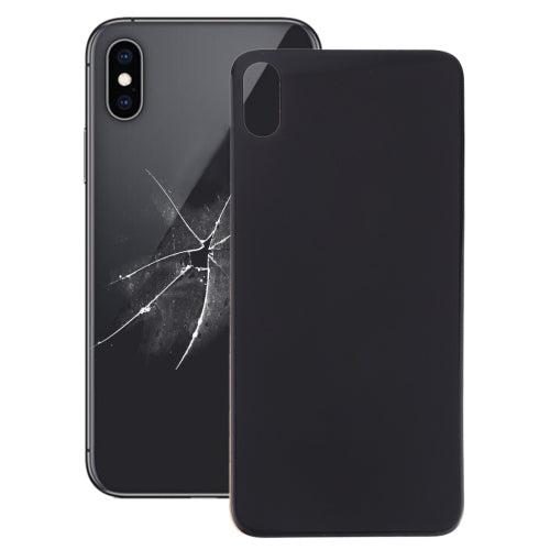 Easy Replacement Big Camera Hole Glass Back Battery Cover with Adhesive for iPhone X(Black) - Back Cover by PMC TechLife | Online Shopping South Africa | PMC TechLife | Buy Now Pay Later Mobicred