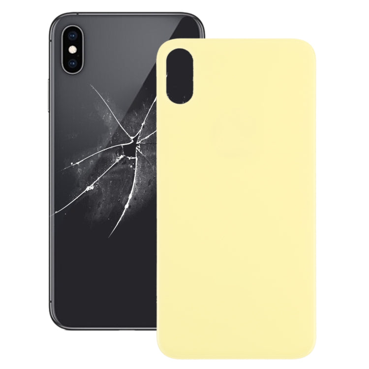 Easy Replacement Big Camera Hole Glass Back Battery Cover for iPhone X / XS(Yellow) - free shipping - PMC TechLife - Order now!