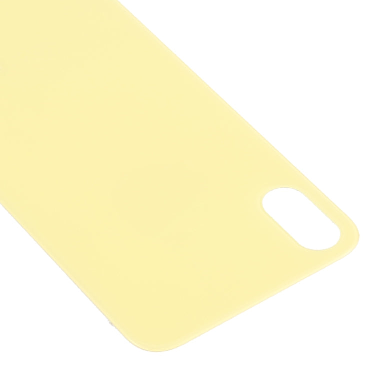Easy Replacement Big Camera Hole Glass Back Battery Cover for iPhone X / XS(Yellow) - free shipping - PMC TechLife - Order now!