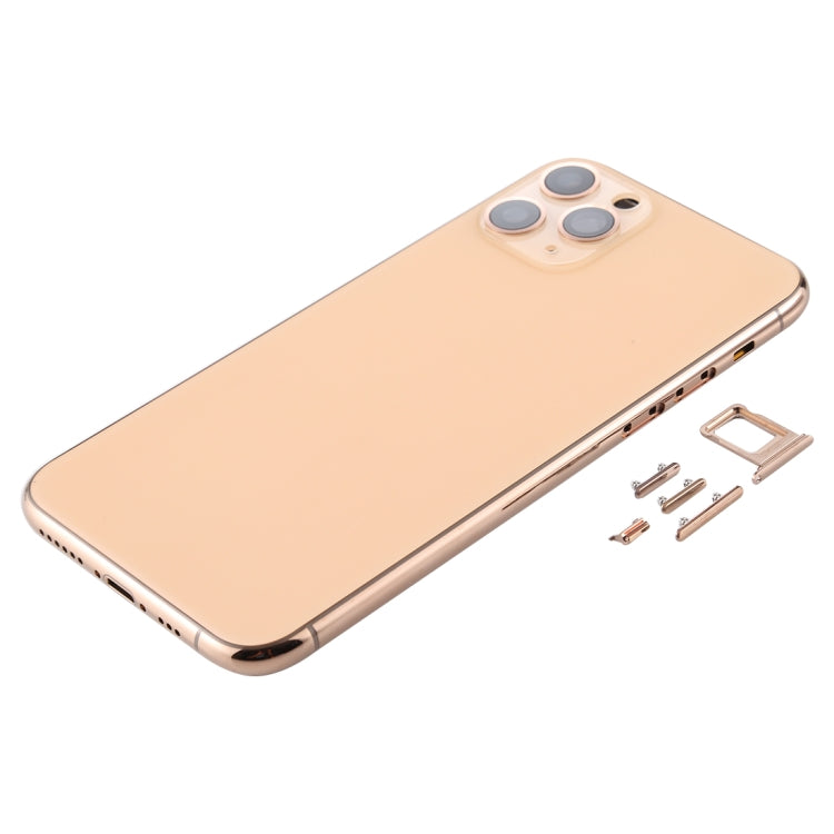 Back Housing Cover with SIM Card Tray & Side keys & Camera Lens for iPhone 11 Pro(Gold) - Back Cover by PMC TechLife | Online Shopping South Africa | PMC TechLife | Buy Now Pay Later Mobicred