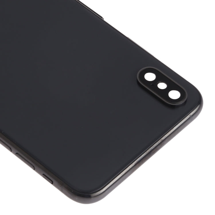 Battery Back Cover Assembly (with Side Keys & Speaker Ringer Buzzer & Motor & Camera Lens & Card Tray & Power Button + Volume Button + Charging Port + Signal Flex Cable & Wireless Charging Module) for iPhone XS Max(Black) - Back Cover by PMC TechLife | Online Shopping South Africa | PMC TechLife