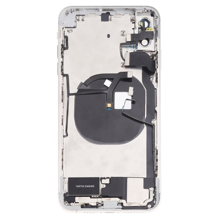 Battery Back Cover Assembly (with Side Keys & Speaker Ringer Buzzer & Motor & Camera Lens & Card Tray & Power Button + Volume Button + Charging Port + Signal Flex Cable & Wireless Charging Module) for iPhone XS Max(White) - Back Cover by PMC TechLife | Online Shopping South Africa | PMC TechLife | Buy Now Pay Later Mobicred