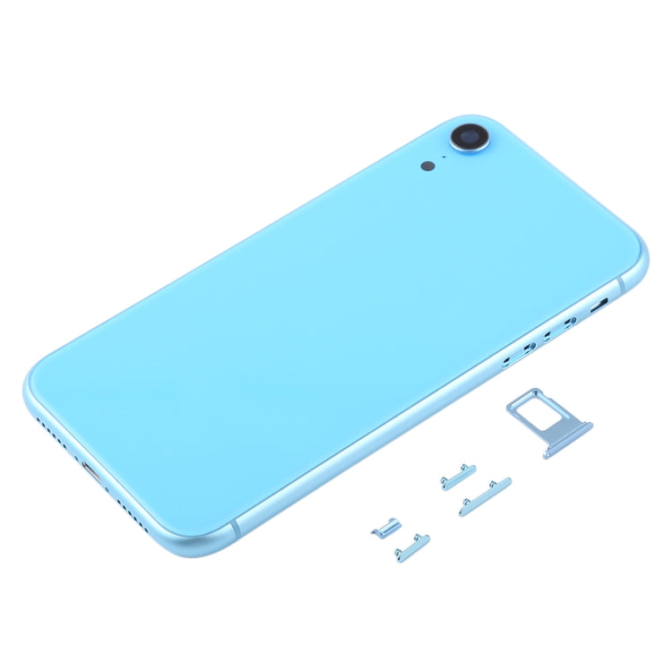 Back Housing Cover with Camera Lens & SIM Card Tray & Side Keys for iPhone XR(Blue) - Back Cover by PMC TechLife | Online Shopping South Africa | PMC TechLife