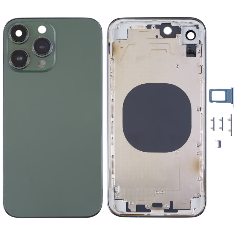 Stainless Steel Back Housing Cover with Appearance Imitation of iP13 Pro for iPhone XR(Green) - Back Cover by PMC TechLife | Online Shopping South Africa | PMC TechLife | Buy Now Pay Later Mobicred