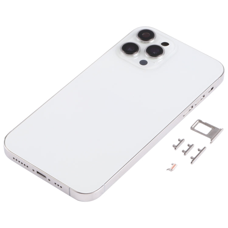 Stainless Steel Material Back Housing Cover with Appearance Imitation of iP13 Pro for iPhone XR(White) - Back Cover by PMC TechLife | Online Shopping South Africa | PMC TechLife | Buy Now Pay Later Mobicred