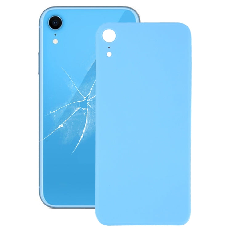 Easy Replacement Big Camera Hole Glass Back Battery Cover with Adhesive for iPhone XR(Blue) - Back Cover by PMC TechLife | Online Shopping South Africa | PMC TechLife