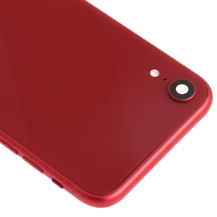 Battery Back Cover Assembly (with Side Keys & Speaker Ringer Buzzer & Motor & Camera Lens & Card Tray & Power Button + Volume Button + Charging Port + Signal Flex Cable & Wireless Charging Module) for iPhone XR(Red) - Back Cover by PMC TechLife | Online Shopping South Africa | PMC TechLife