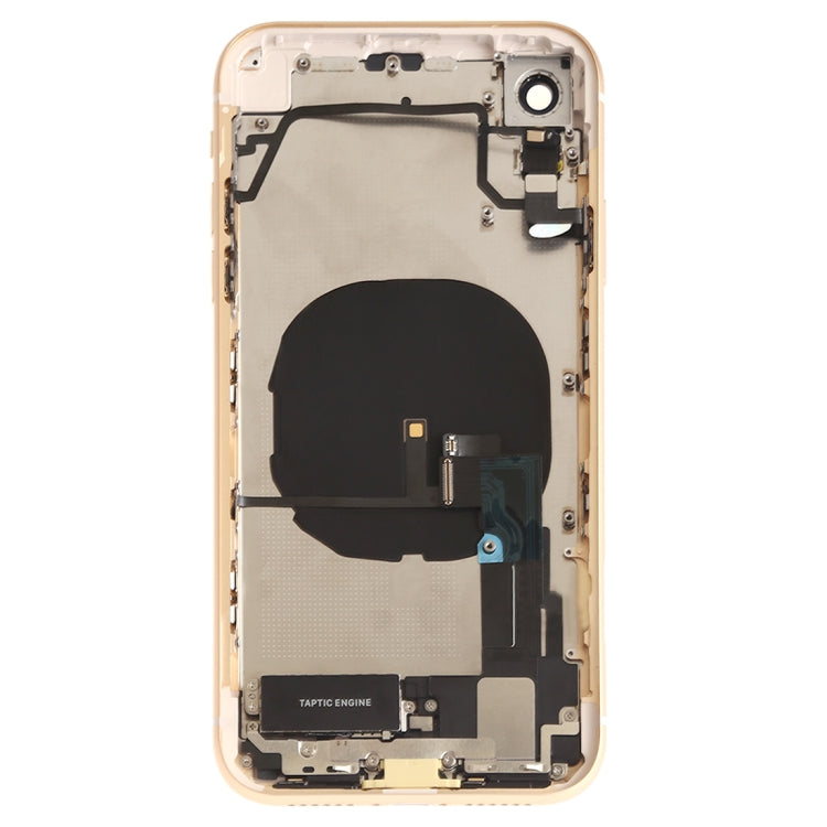 Battery Back Cover Assembly (with Side Keys & Speaker Ringer Buzzer & Motor & Camera Lens & Card Tray & Power Button + Volume Button + Charging Port + Signal Flex Cable & Wireless Charging Module) for iPhone XR(Yellow) - Back Cover by PMC TechLife | Online Shopping South Africa | PMC TechLife