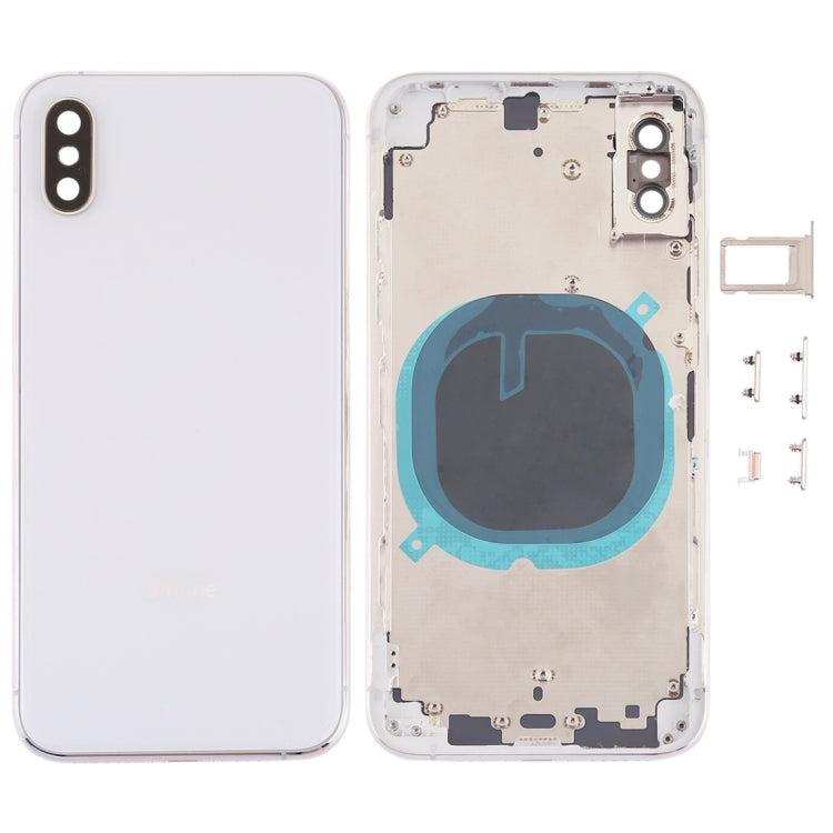 Back Cover with Camera Lens & SIM Card Tray & Side Keys for iPhone XS(White) - Back Cover by PMC TechLife | Online Shopping South Africa | PMC TechLife