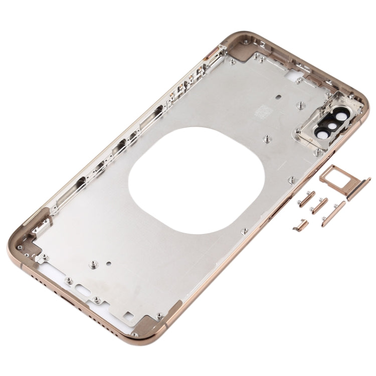 Transparent Back Cover with Camera Lens & SIM Card Tray & Side Keys for iPhone XS(Gold) - Back Cover by PMC TechLife | Online Shopping South Africa | PMC TechLife