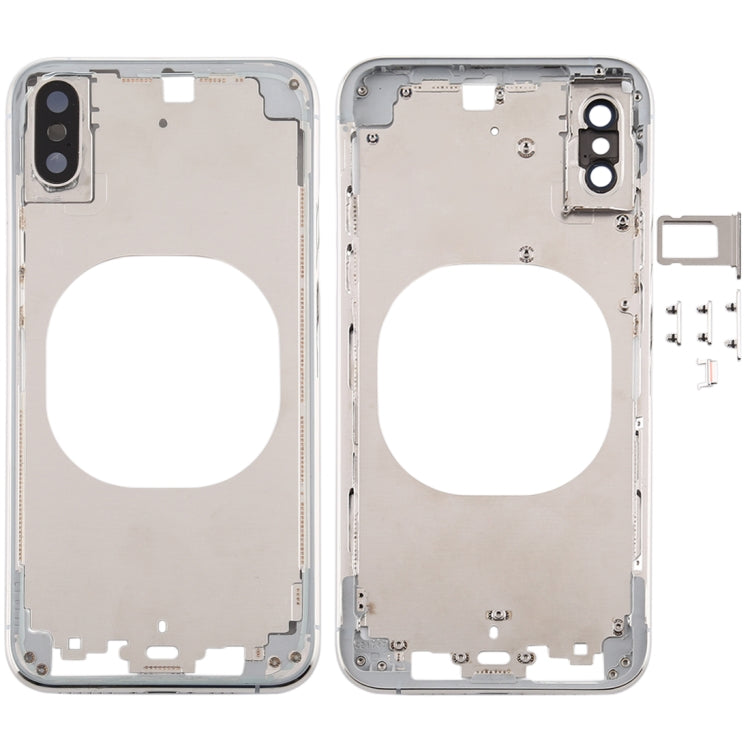 Transparent Back Cover with Camera Lens & SIM Card Tray & Side Keys for iPhone XS(White) - Back Cover by PMC TechLife | Online Shopping South Africa | PMC TechLife | Buy Now Pay Later Mobicred